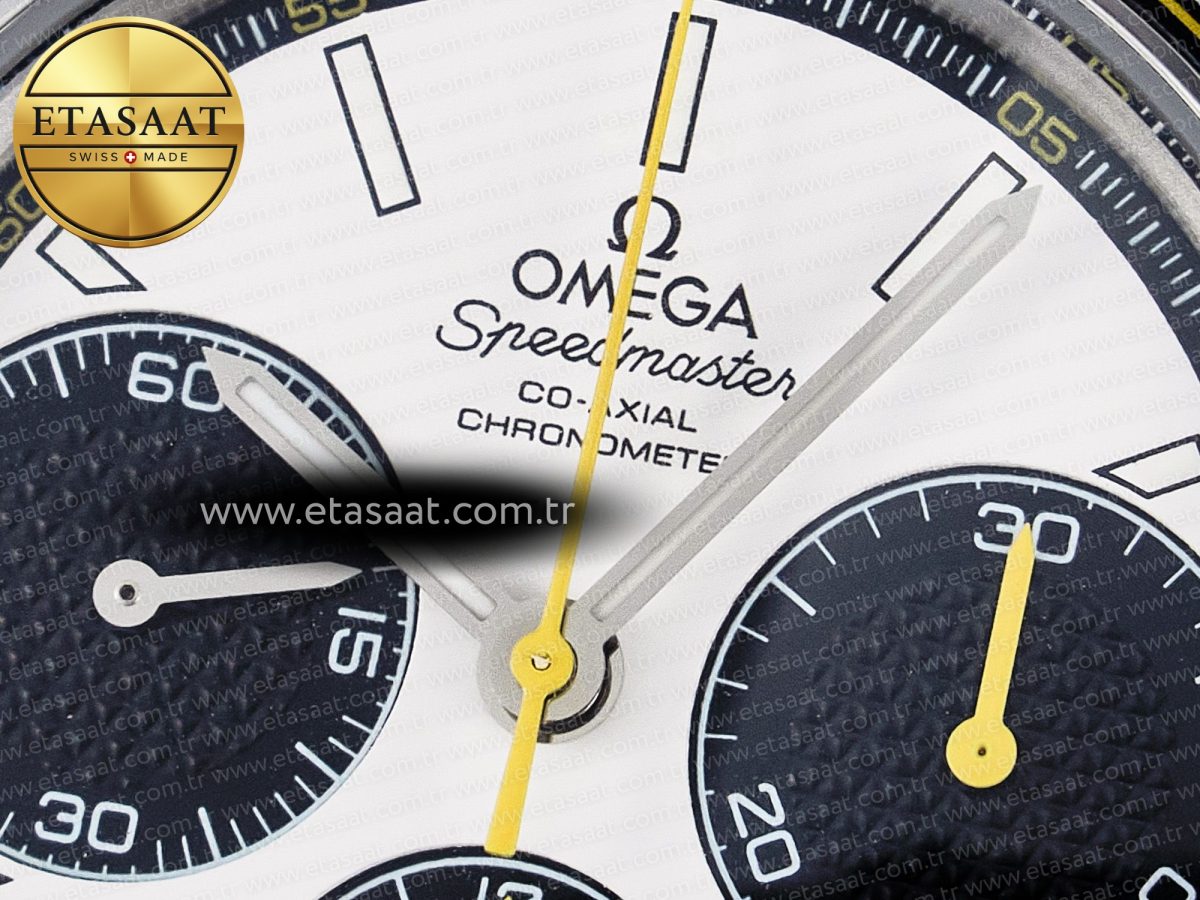 Omega Speedmaster Racing Master Best Edition White/Black Dial on SS Bracelet A7750 - Görsel 11