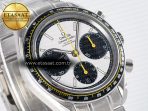 Omega Speedmaster Racing Master Best Edition White/Black Dial on SS Bracelet A7750 - Görsel 5