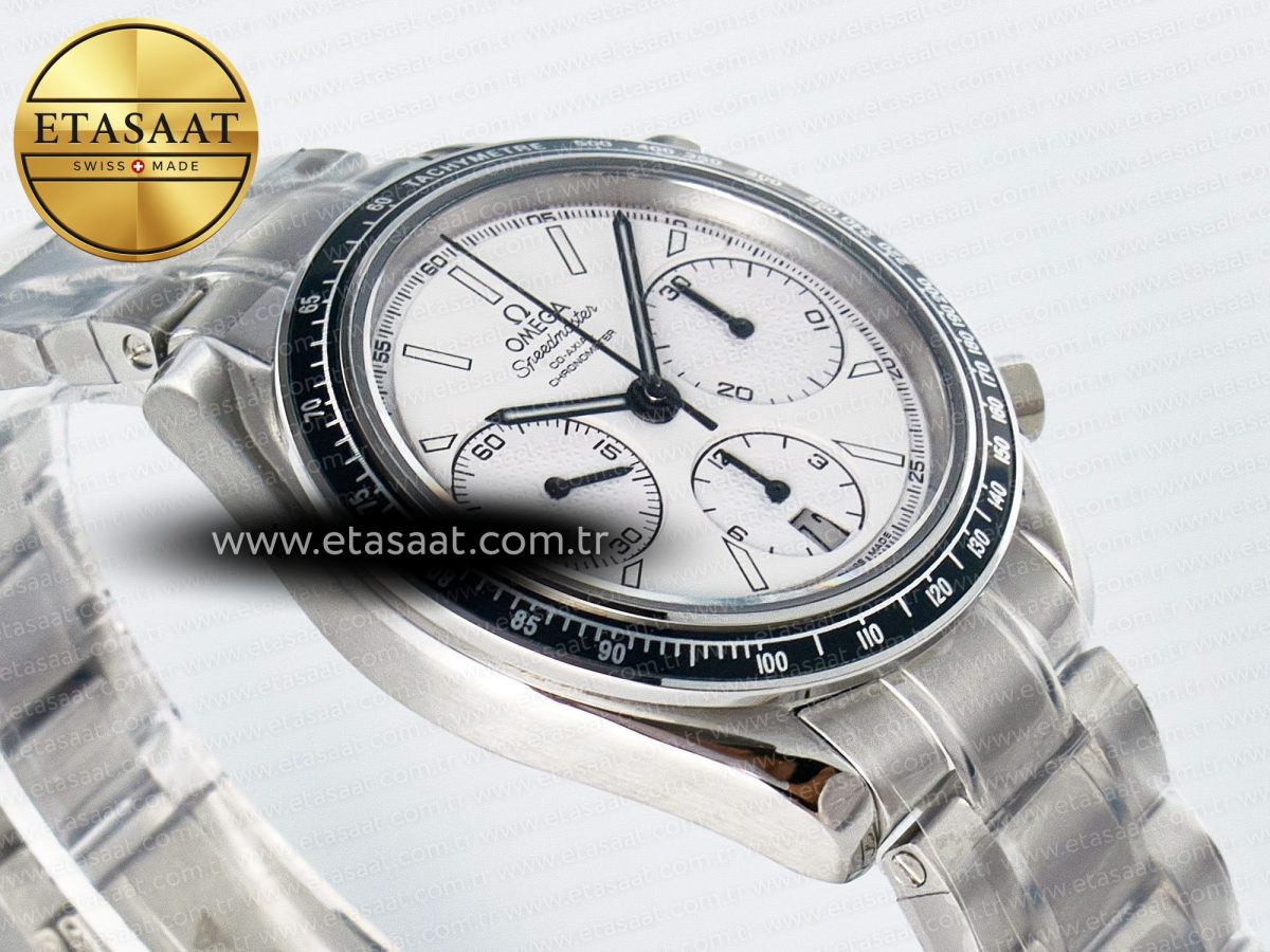Omega Speedmaster Racing Master Best Edition White Dial on SS Bracelet A7750 - Görsel 7