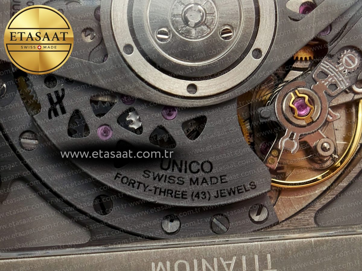 Hublot Square Bang Unico 42mm Titanium BBF 1:1 Best Edition Skeleton Dial on Black Rubber Strap A1280 - Görsel 22