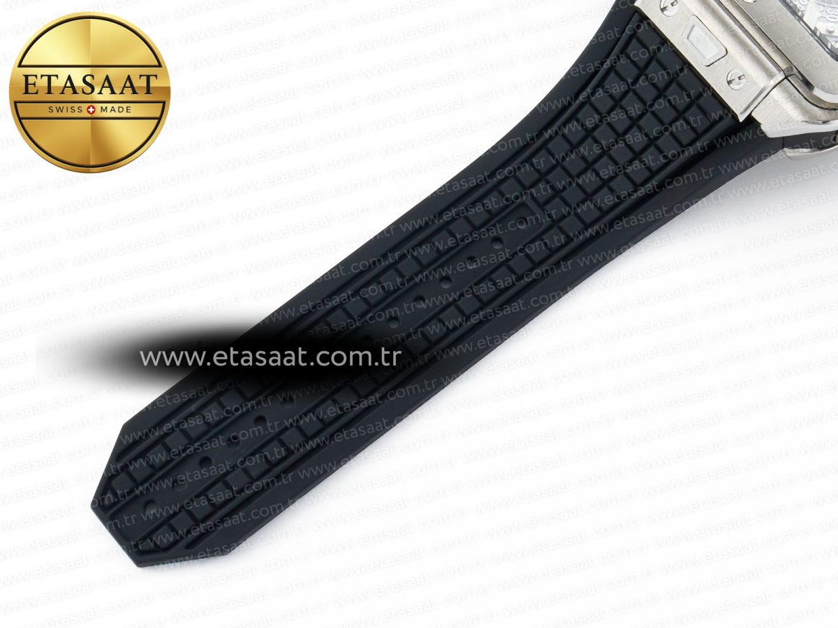 Hublot Square Bang Unico 42mm Titanium BBF 1:1 Best Edition Skeleton Dial on Black Rubber Strap A1280 - Görsel 24