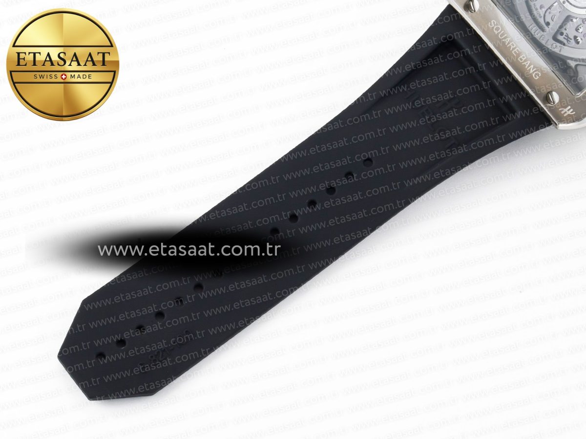 Hublot Square Bang Unico 42mm Titanium BBF 1:1 Best Edition Skeleton Dial on Black Rubber Strap A1280 - Görsel 26