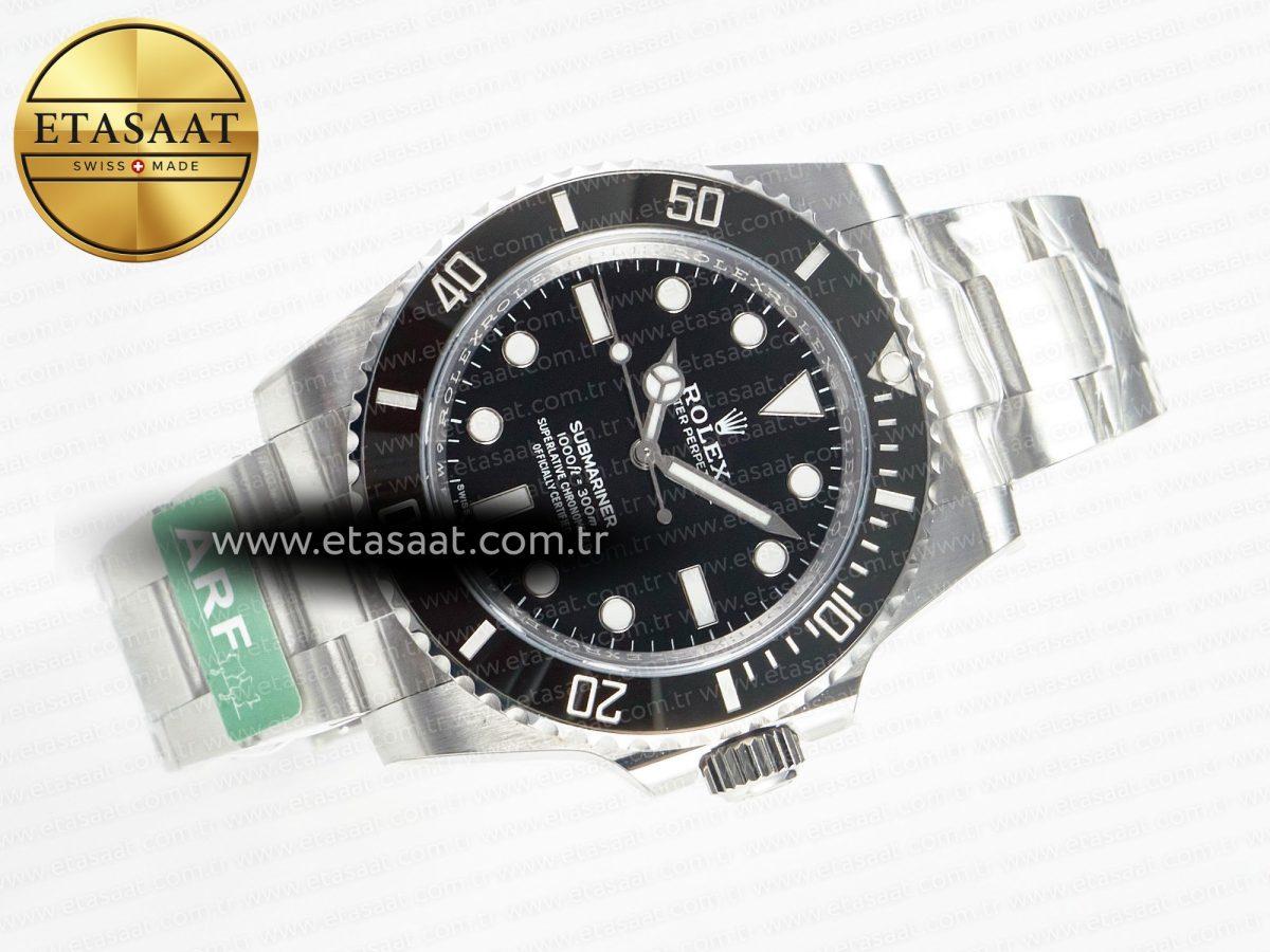 Rolex Submariner 114060 No Date Black 904L Steel ARF 1:1 Best Edition on SS Bracelet SH3130 - Görsel 8