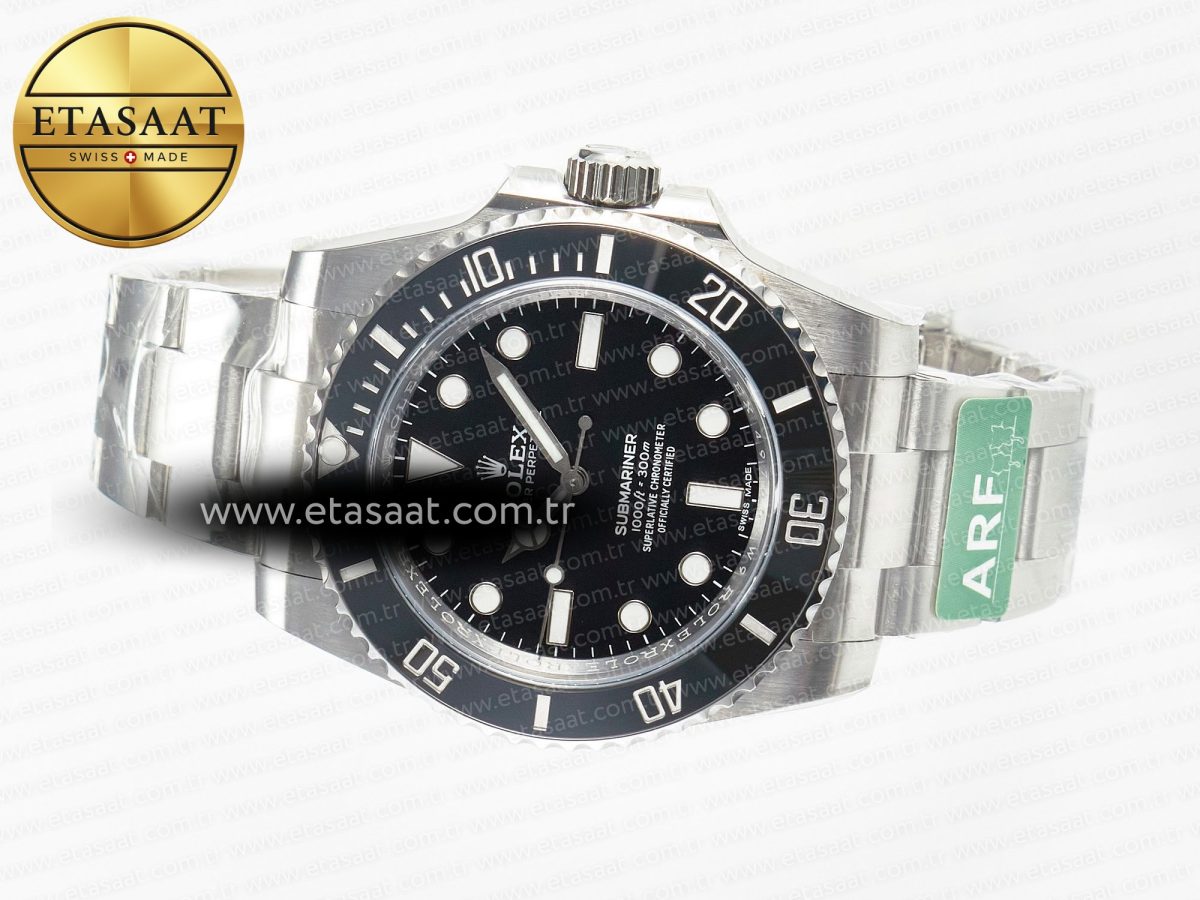 Rolex Submariner 114060 No Date Black 904L Steel ARF 1:1 Best Edition on SS Bracelet SH3130 - Görsel 9