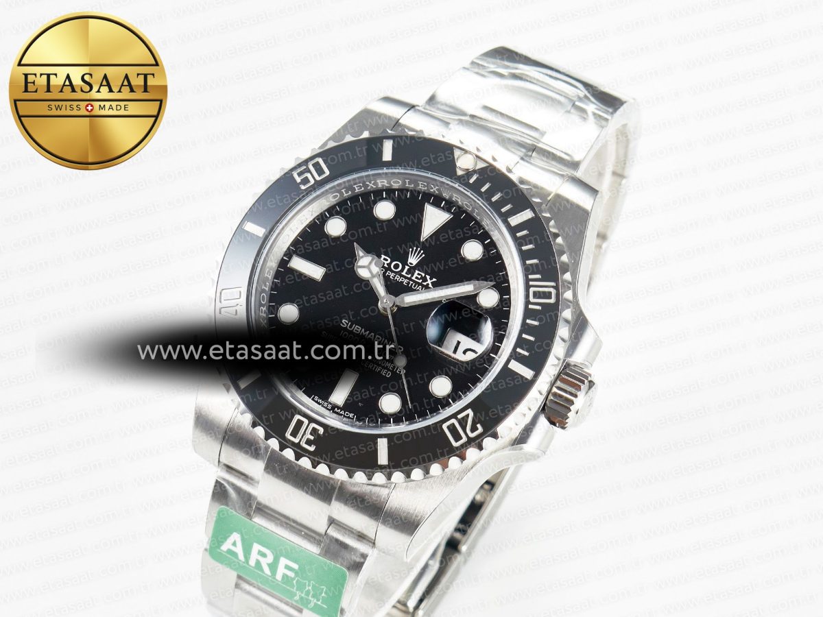 Rolex Submariner 116610 LN Black 904L Steel ARF 1:1 Best Edition on SS Bracelet SH3135 - Görsel 1