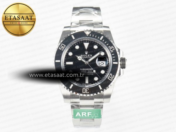 Rolex Submariner 116610 LN Siyah ARF Bilezik SH3135 Eta Saat - 1:1 Süper Klon Replika Saat