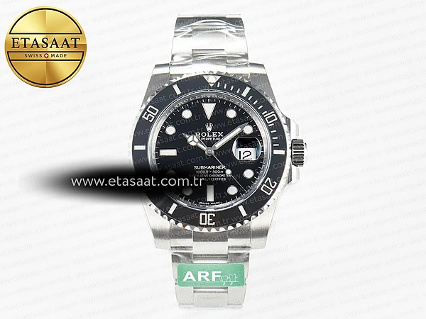 Rolex Submariner 116610 LN Siyah ARF Bilezik SH3135 Eta Saat - 1:1 Süper Klon Replika Saat
