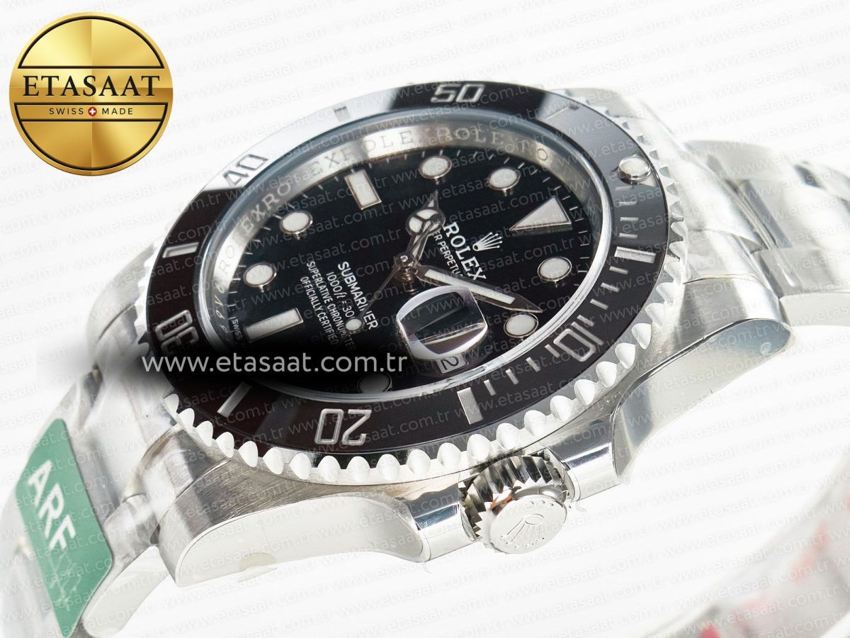 Rolex Submariner 116610 LN Black 904L Steel ARF 1:1 Best Edition on SS Bracelet SH3135 - Görsel 6
