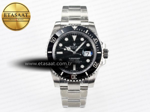 Rolex Submariner 116610 LN Siyah Seramik VSF VS3135 Eta Saat - 1:1 Süper Klon Replika Saat
