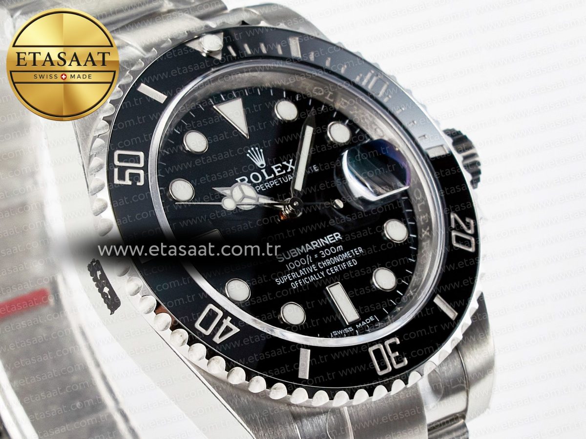 Rolex Submariner 116610 LN Black Ceramic VSF 1:1 Best Edition 904L SS Case and Bracelet VS3135 - Görsel 5
