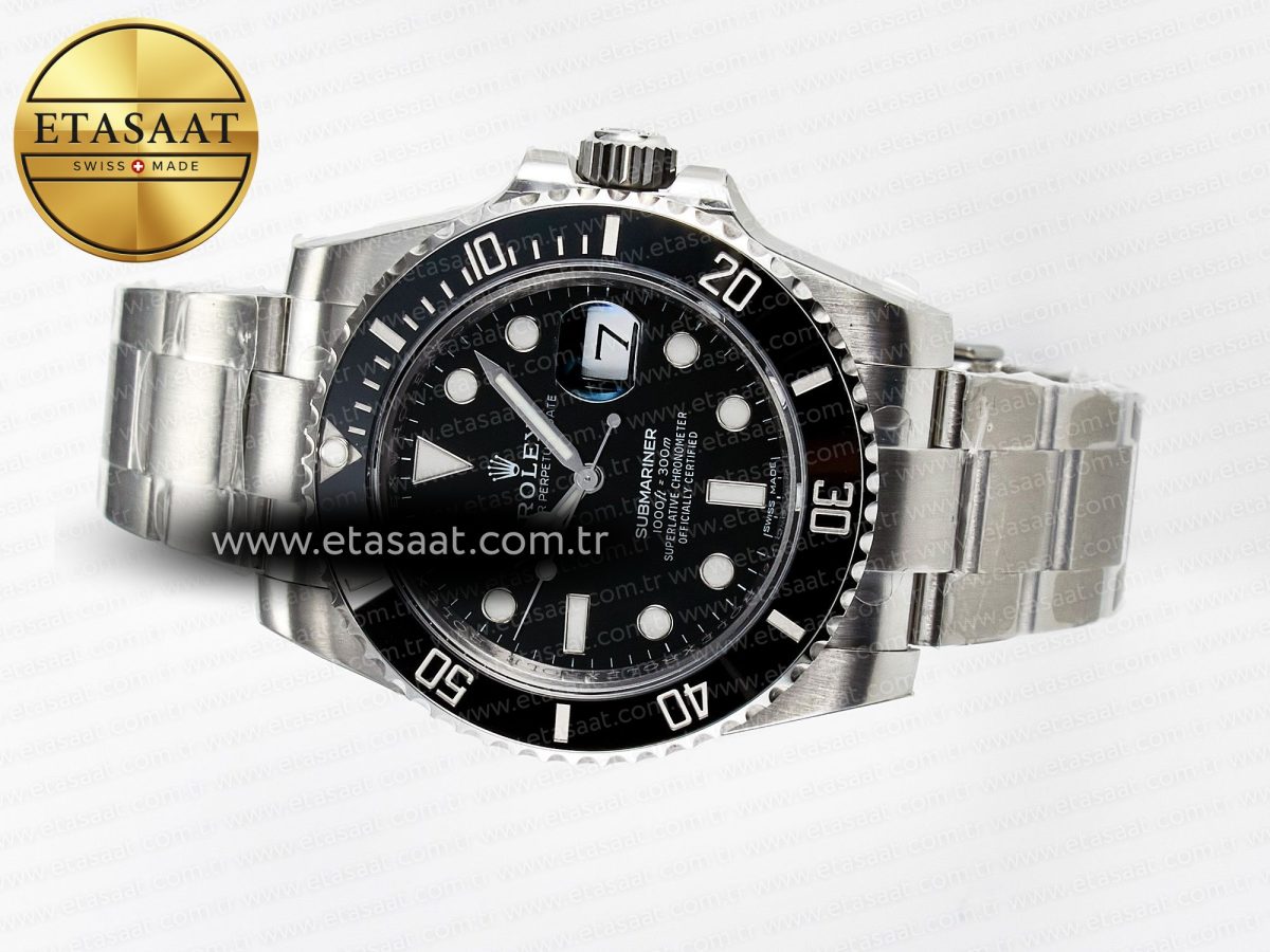 Rolex Submariner 116610 LN Black Ceramic VSF 1:1 Best Edition 904L SS Case and Bracelet VS3135 - Görsel 9