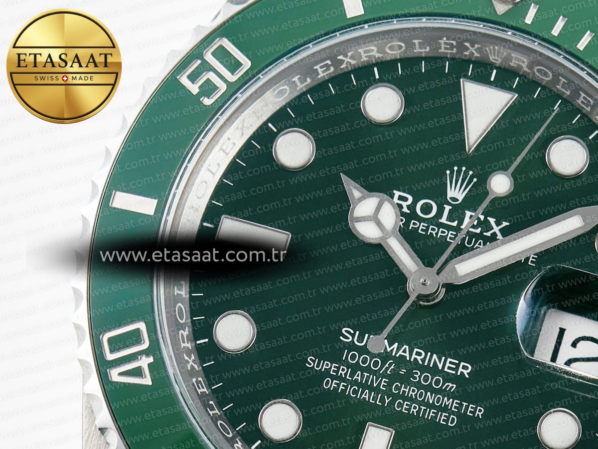 Rolex Submariner 116610 LV Green 904L Steel ARF 1:1 Best Edition on SS Bracelet SH3135 - Görsel 10