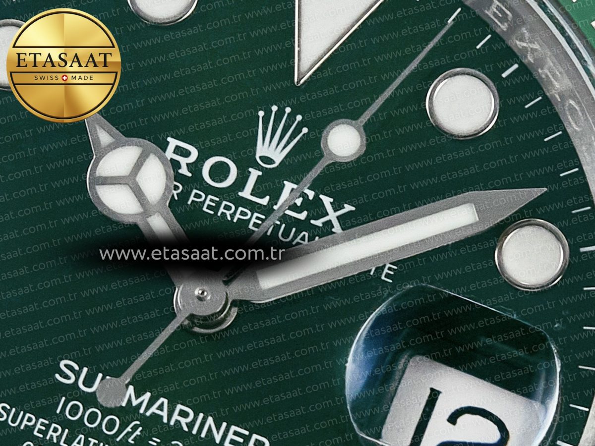 Rolex Submariner 116610 LV Green 904L Steel ARF 1:1 Best Edition on SS Bracelet SH3135 - Görsel 11