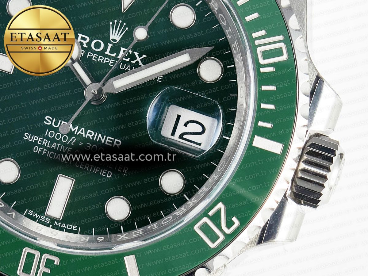 Rolex Submariner 116610 LV Green 904L Steel ARF 1:1 Best Edition on SS Bracelet SH3135 - Görsel 12