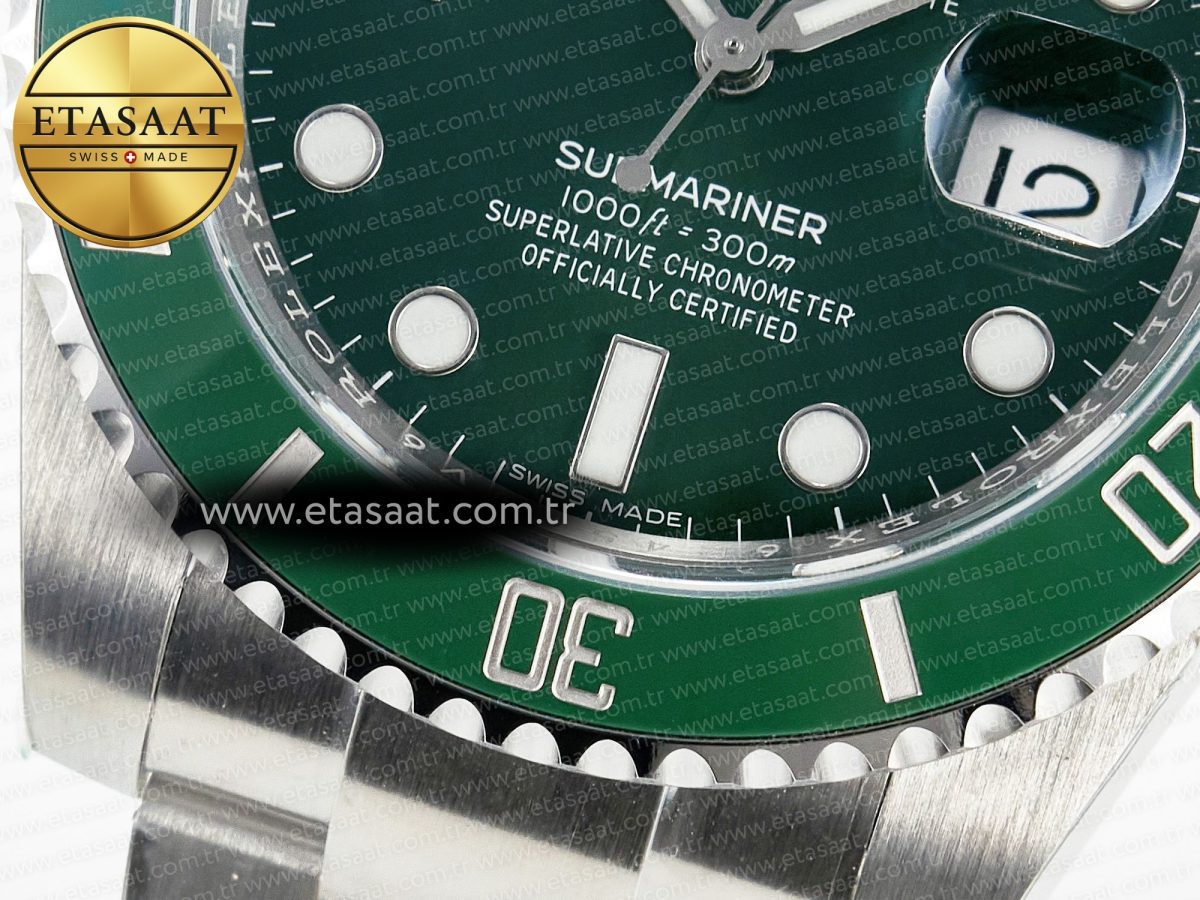 Rolex Submariner 116610 LV Green 904L Steel ARF 1:1 Best Edition on SS Bracelet SH3135 - Görsel 13