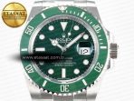 Rolex Submariner 116610 LV Green 904L Steel ARF 1:1 Best Edition on SS Bracelet SH3135 - Görsel 4