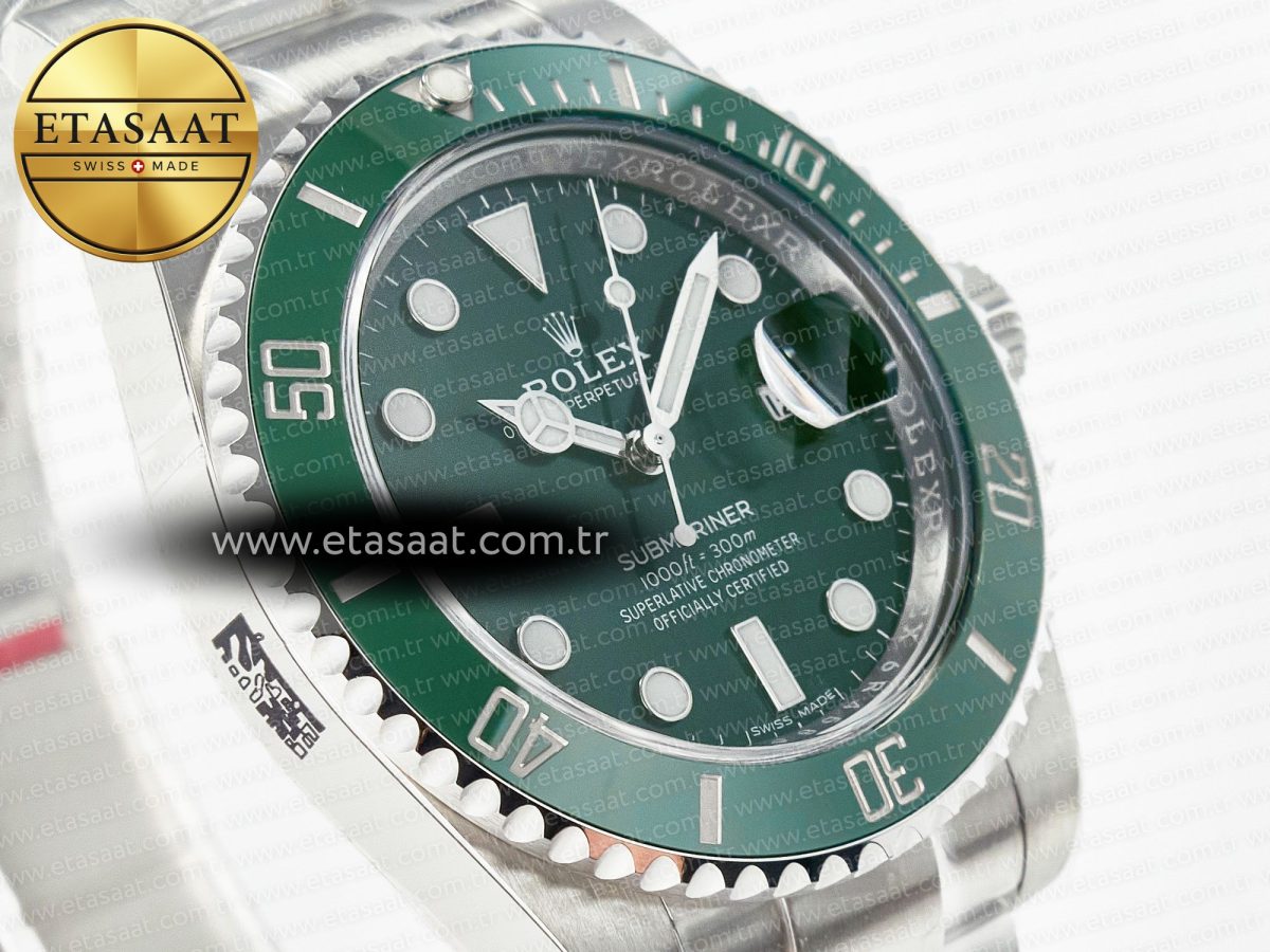 Rolex Submariner 116610 LV Green 904L Steel ARF 1:1 Best Edition on SS Bracelet SH3135 - Görsel 5