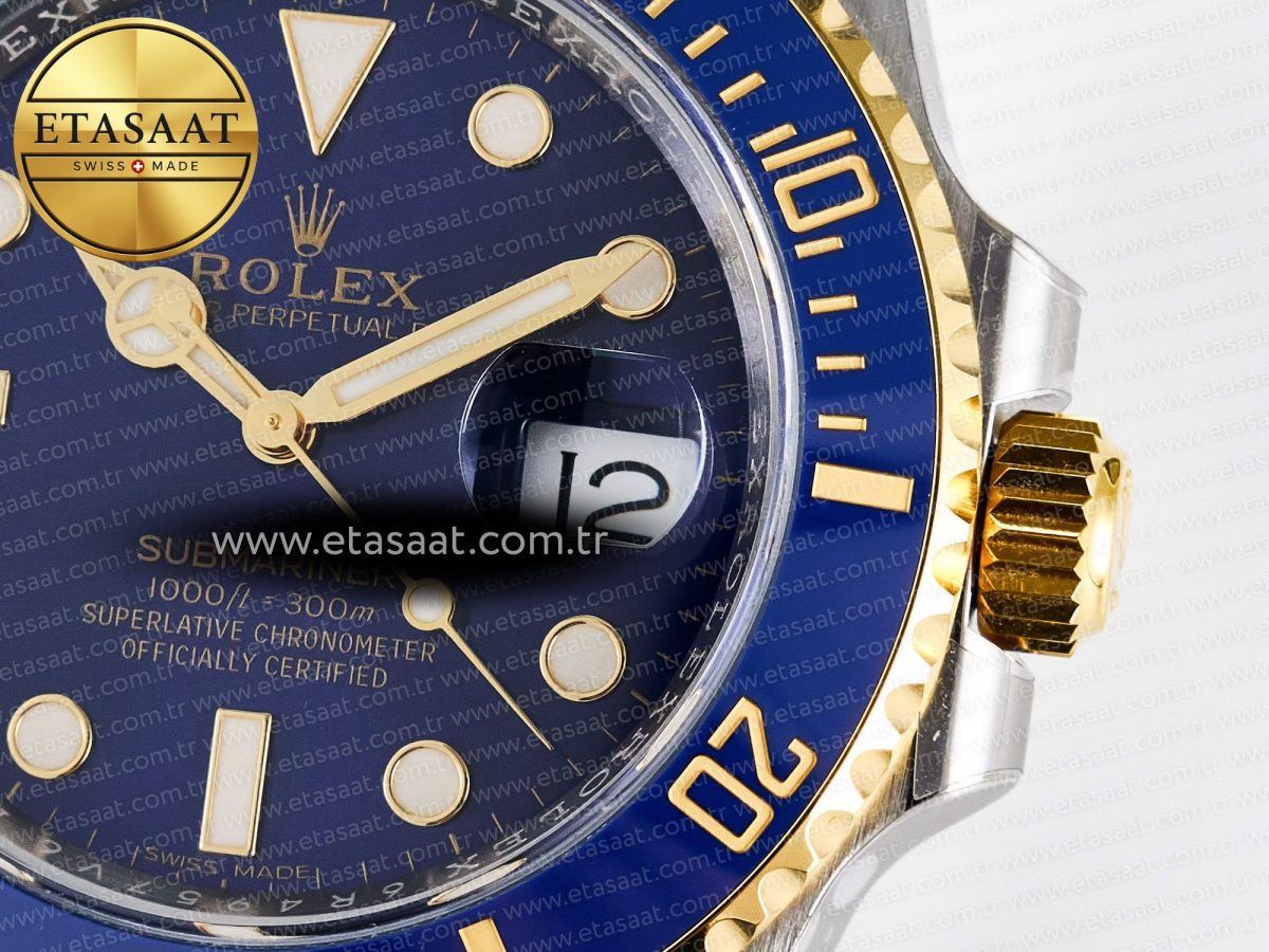 Rolex Submariner 116613 LB Blue Ceramic ARF 1:1 Best Edition 904L SS Case and Bracelet SH3135 - Görsel 12