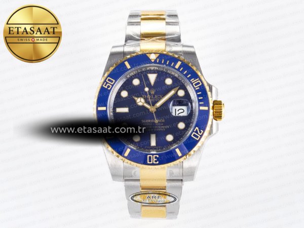 Rolex Submariner 116613 LB Mavi Seramik ARF SH3135 Eta Saat - 1:1 Süper Klon Replika Saat