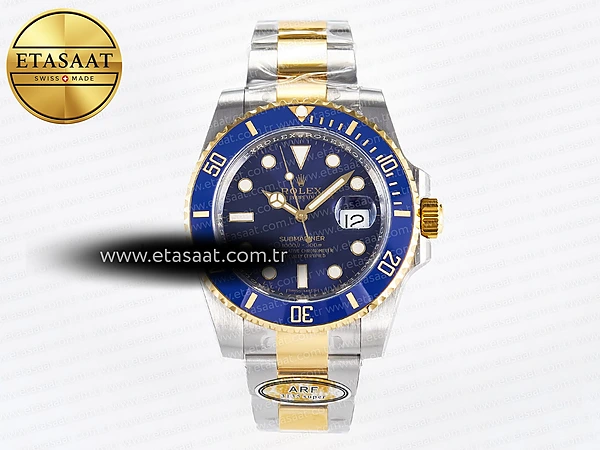 Rolex Submariner 116613 LB Mavi Seramik ARF SH3135 Eta Saat - 1:1 Süper Klon Replika Saat