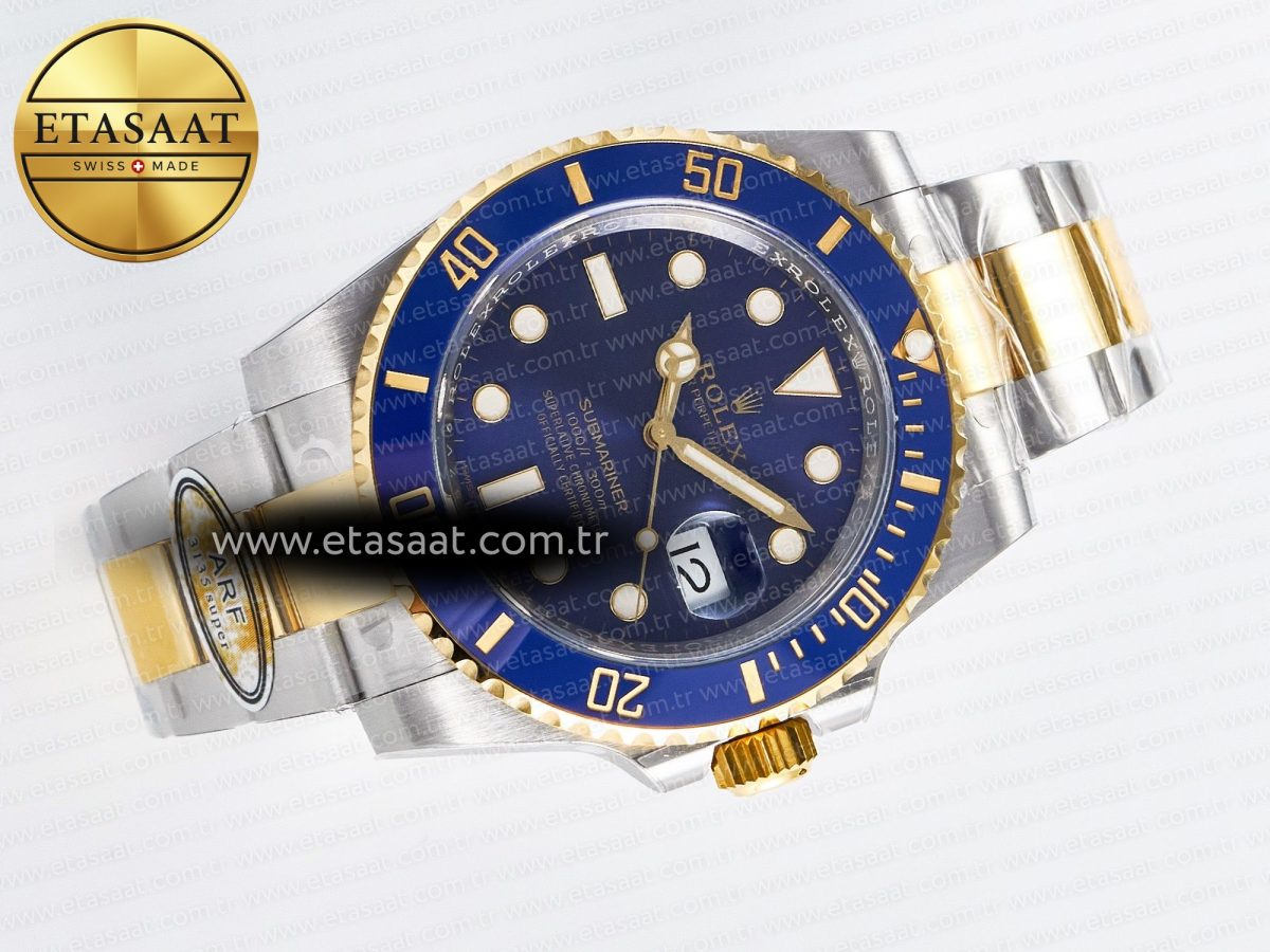 Rolex Submariner 116613 LB Blue Ceramic ARF 1:1 Best Edition 904L SS Case and Bracelet SH3135 - Görsel 8