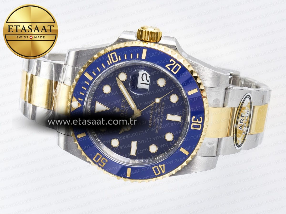 Rolex Submariner 116613 LB Blue Ceramic ARF 1:1 Best Edition 904L SS Case and Bracelet SH3135 - Görsel 9