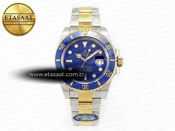 Rolex Submariner 116613 Mavi Seramik VS3135 Eta Saat - 1:1 Süper Klon Replika Saat