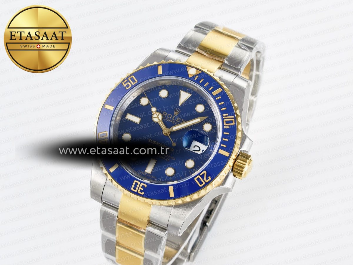 Rolex Submariner 116613 LB VSF 1:1 Best Edition Blue Dial Blue Ceramic on SS/YG Bracelet VS3135 - Görsel 1