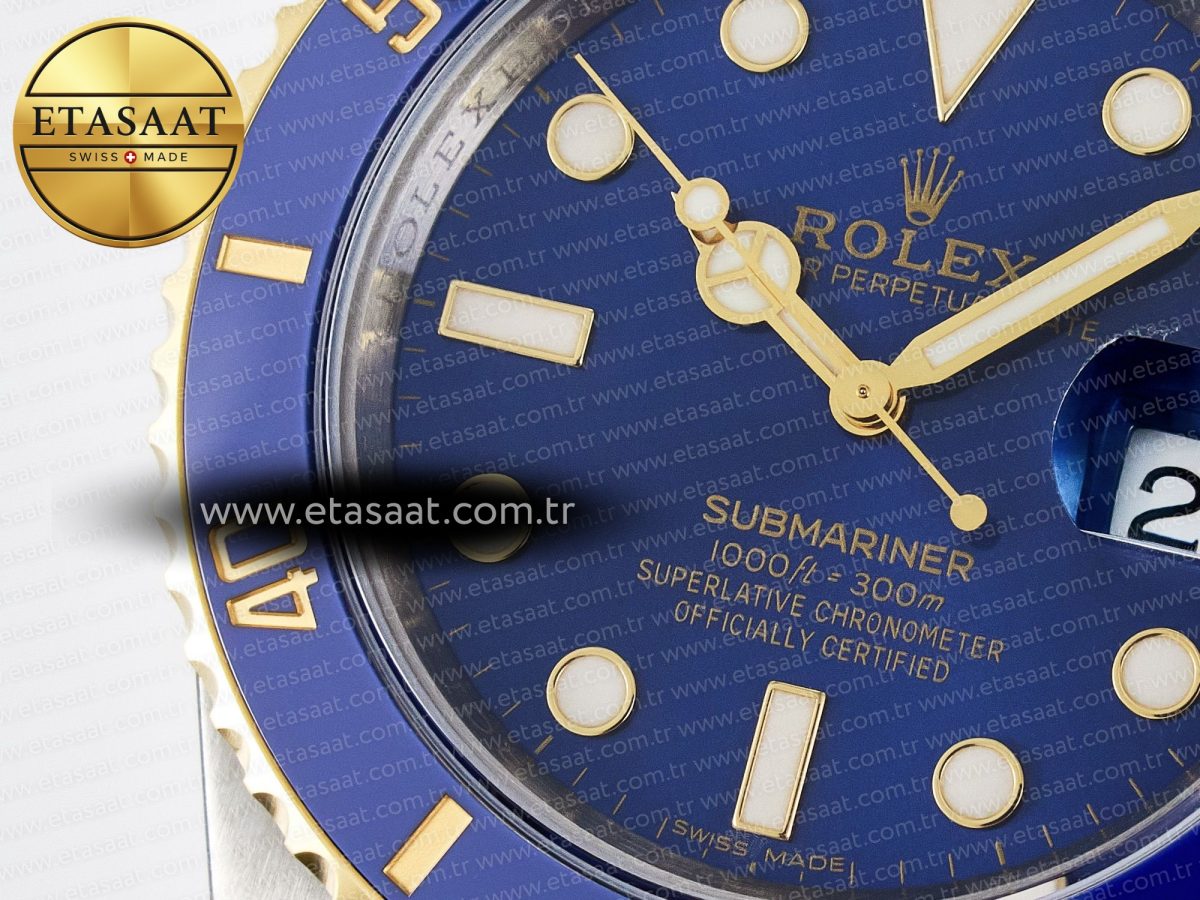 Rolex Submariner 116613 LB VSF 1:1 Best Edition Blue Dial Blue Ceramic on SS/YG Bracelet VS3135 - Görsel 10