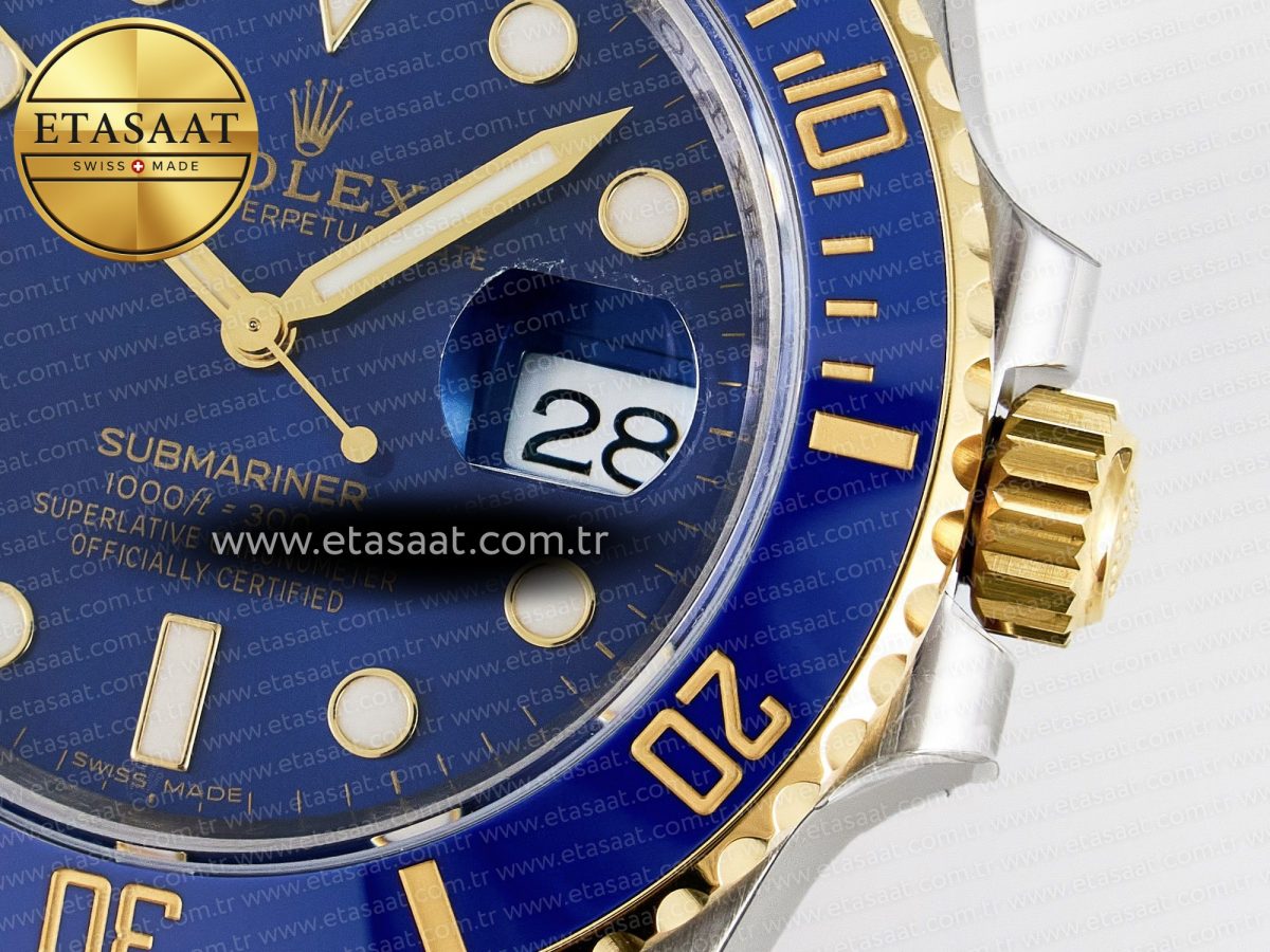 Rolex Submariner 116613 LB VSF 1:1 Best Edition Blue Dial Blue Ceramic on SS/YG Bracelet VS3135 - Görsel 12