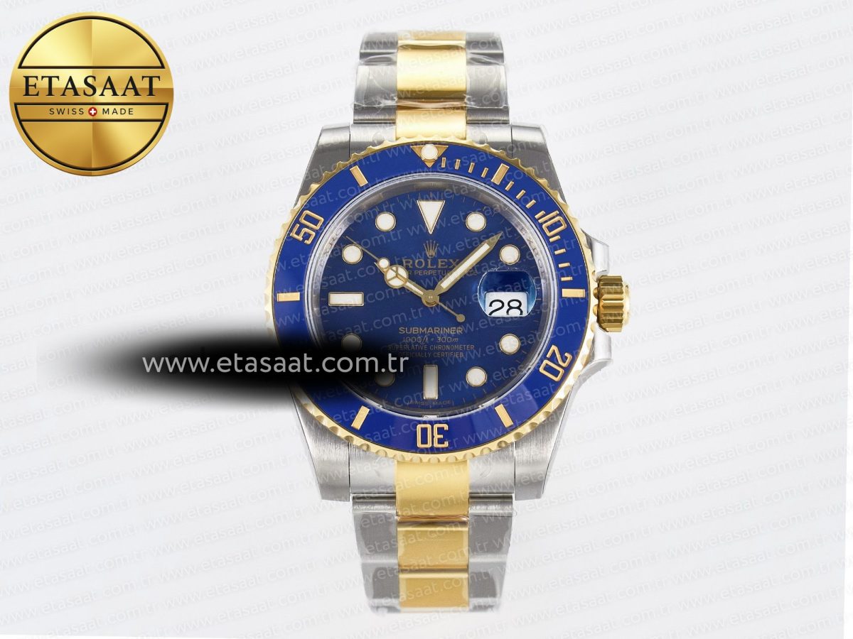 Rolex Submariner 116613 LB VSF 1:1 Best Edition Blue Dial Blue Ceramic on SS/YG Bracelet VS3135 - Görsel 3