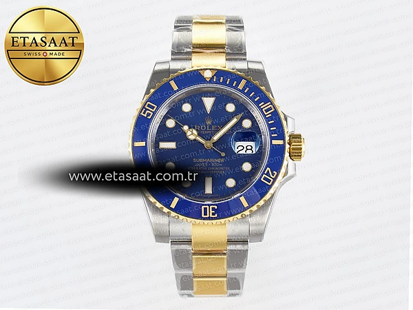Rolex Submariner 116613 LB VSF Mavi Kadran VS3135 Eta Saat - 1:1 Süper Klon Replika Saat