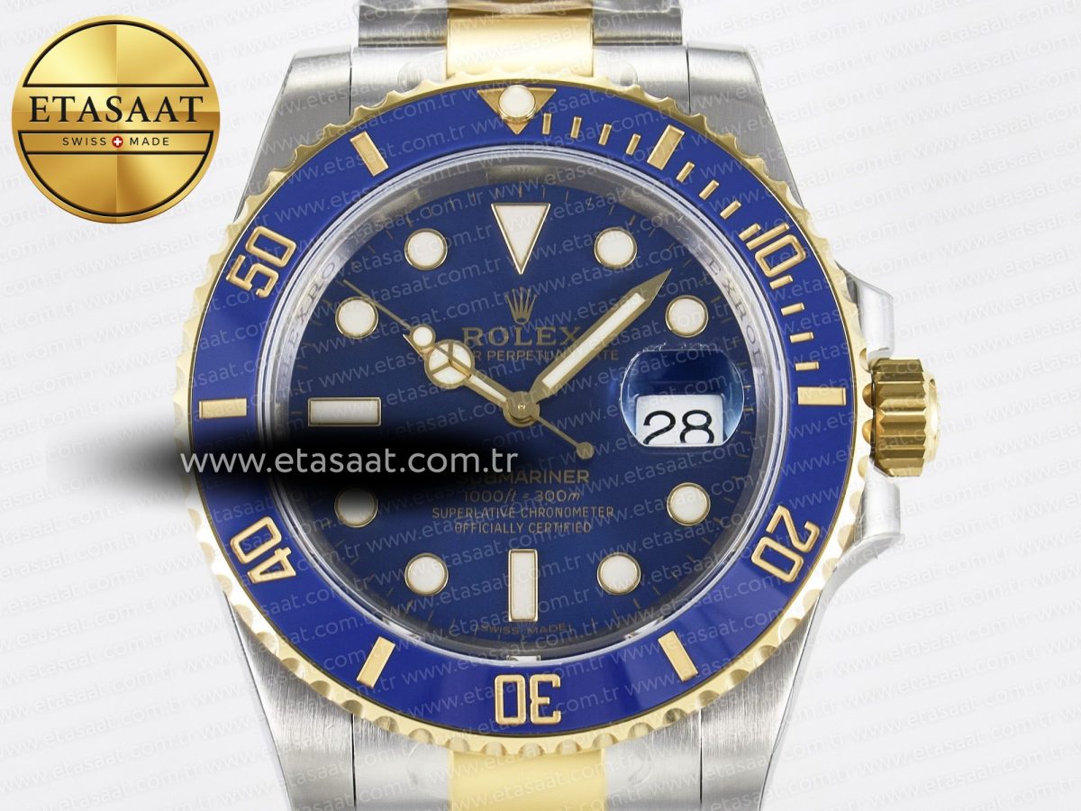 Rolex Submariner 116613 LB VSF 1:1 Best Edition Blue Dial Blue Ceramic on SS/YG Bracelet VS3135 - Görsel 4