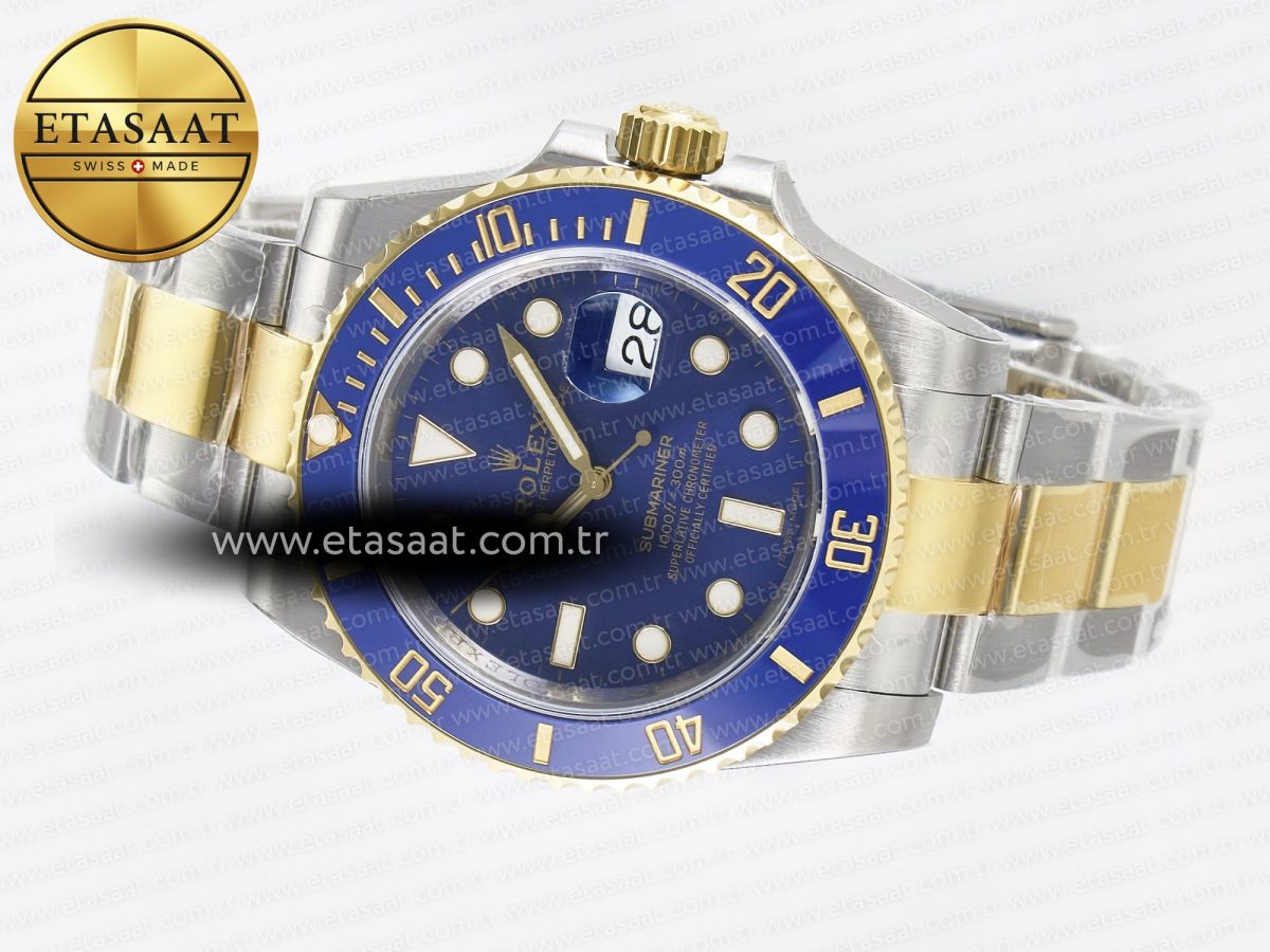 Rolex Submariner 116613 LB VSF 1:1 Best Edition Blue Dial Blue Ceramic on SS/YG Bracelet VS3135 - Görsel 9