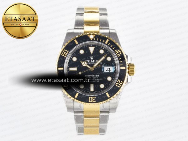 Rolex Submariner 116613 LN Siyah Seramik VS3135 Eta Saat - 1:1 Süper Klon Replika Saat