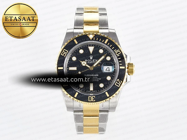 Rolex Submariner 116613 LN Siyah Seramik VS3135 Eta Saat - 1:1 Süper Klon Replika Saat