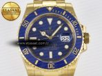 Rolex Submariner 116618 LB Blue Ceramic YG Plated 904L Steel VSF 1:1 Best Edition VS3135 - Görsel 4