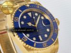 Rolex Submariner 116618 LB Blue Ceramic YG Plated 904L Steel VSF 1:1 Best Edition VS3135 - Görsel 5