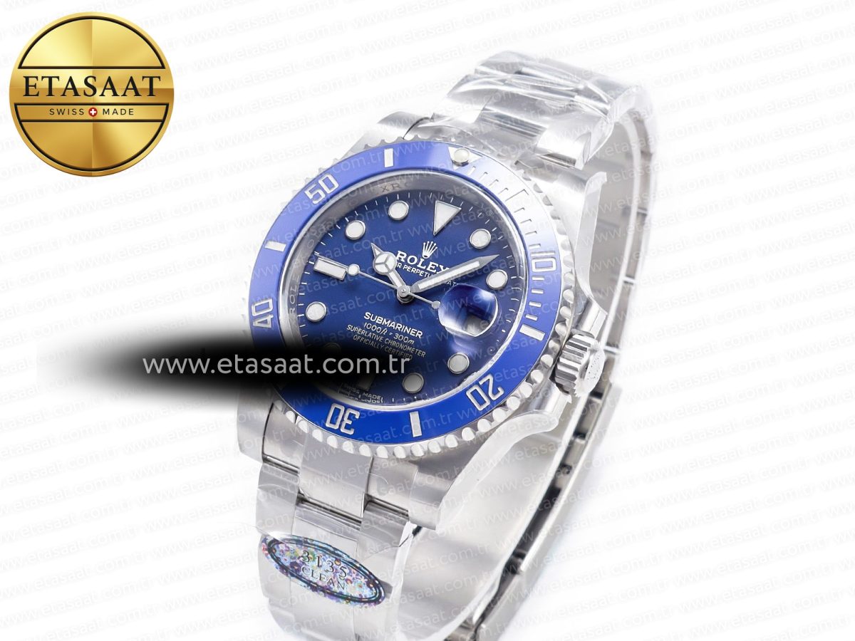 Rolex Submariner 116619 LB Clean Blue Ceramic 904L SS 1:1 BEST Edtion VS3135 - Görsel 1