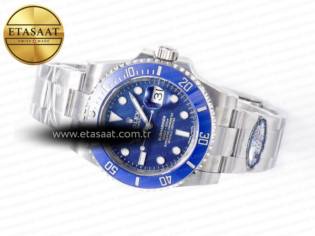 Rolex Submariner 116619 LB Clean Blue Ceramic 904L SS 1:1 BEST Edtion VS3135 - Görsel 9