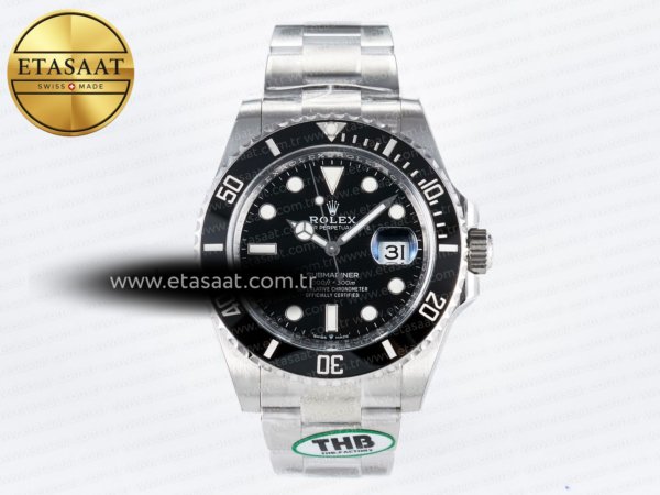 Rolex Submariner 126610 LN THBF Siyah Kadran Bilezik SH3235 Eta Saat - 1:1 Süper Klon Replika Saat