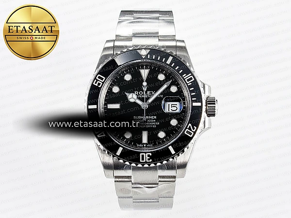 Rolex Submariner 126610 LN Siyah Seramik VSF VS3235 Eta Saat - 1:1 Süper Klon Replika Saat