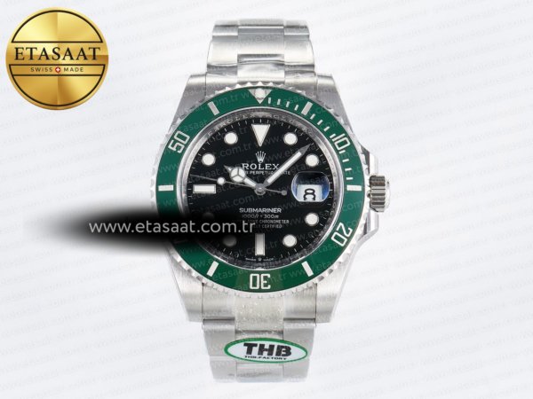Rolex Submariner 126610 LV THBF Siyah Kadran Bilezik SH3235 Eta Saat - 1:1 Süper Klon Replika Saat