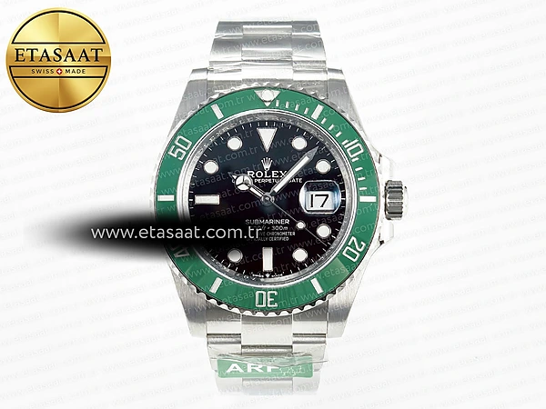 Rolex Submariner 126610 Siyah SS Bilezik SH3235 Eta Saat - 1:1 Süper Klon Replika Saat