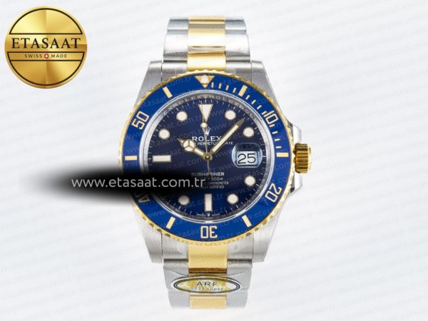 Rolex Submariner 126613LB Çelik/Altın ARF Çelik Mavi SH3235 Eta Saat - 1:1 Süper Klon Replika Saat