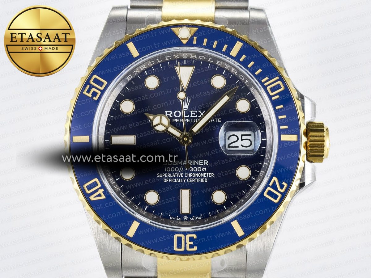 Rolex Submariner 126613LB SS/YG ARF 1:1 Best Edition Steel Blue Dial 904L on SS/YG Oyster Bracelet SH3235 - Görsel 4