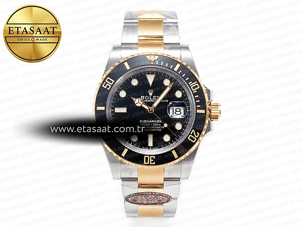 Rolex Submariner 126613LN 41mm Clean Yg/ Siyah VR3235 Eta Saat - 1:1 Süper Klon Replika Saat