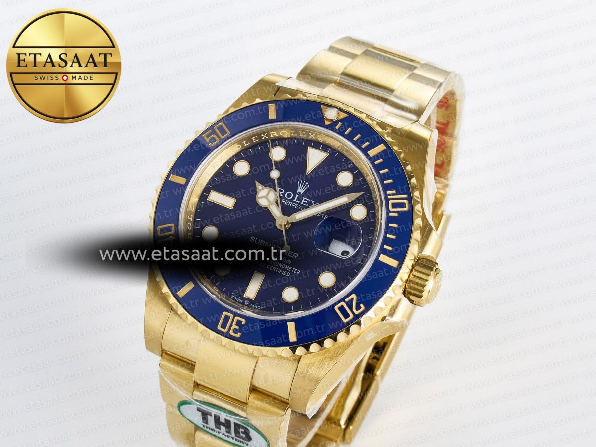 Rolex Submariner 126618 LB YG THBF 1:1 Best Edition Blue Dial On YG Bracelet SH3235 - Görsel 2