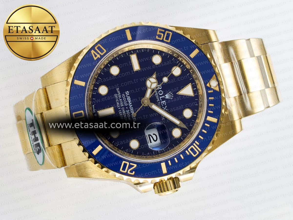 Rolex Submariner 126618 LB YG THBF 1:1 Best Edition Blue Dial On YG Bracelet SH3235 - Görsel 8