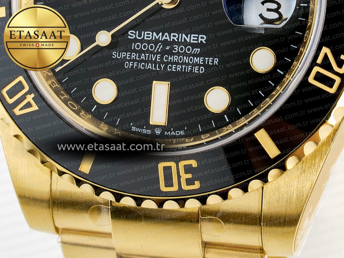 Rolex Submariner 126618 LN YG THBF 1:1 Best Edition Black Dial On YG Bracelet SH3235 - Görsel 12